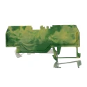 WAGO Earth Terminal Block, 1-Level, Cage Clamp, 1.5mm², Yellow-Green, DIN Rail Mount 279-837