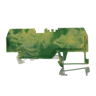 WAGO Earth Terminal Block, 1-Level, Cage Clamp, 1.5mm², Yellow-Green, DIN Rail Mount 279-837