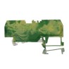 WAGO Earth Terminal Block, 1-Level, Cage Clamp, 1.5mm², Yellow-Green, DIN Rail Mount 279-837