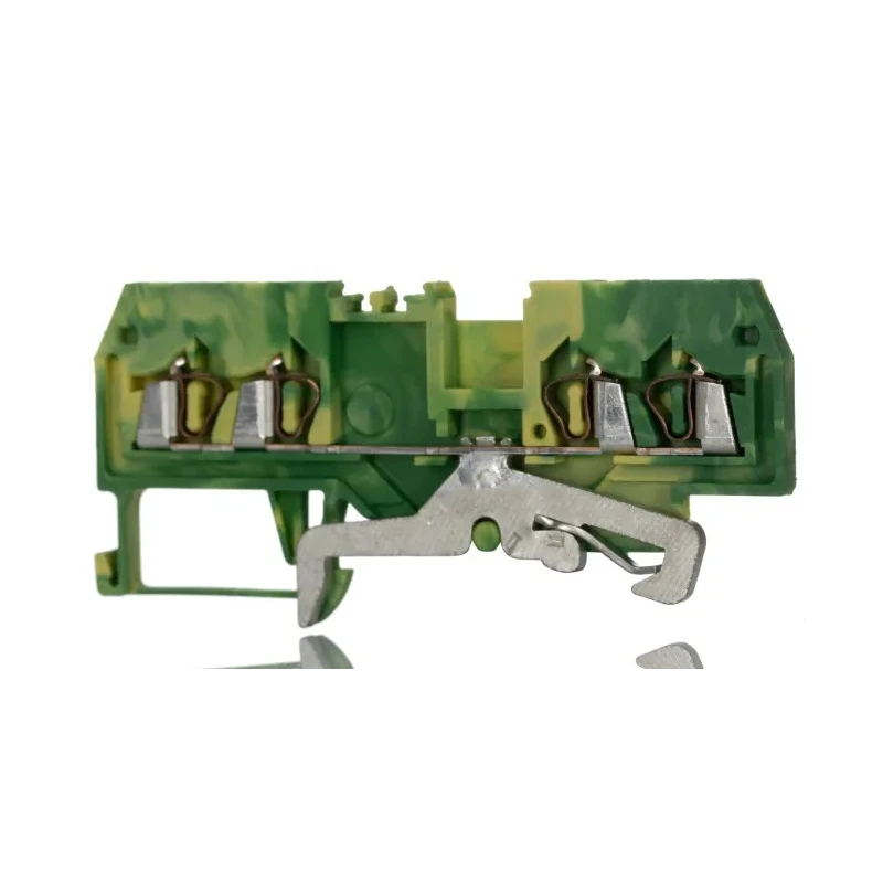 WAGO Earth Terminal Block, 1-Level, Cage Clamp, 1.5mm², Yellow-Green, DIN Rail Mount 279-837