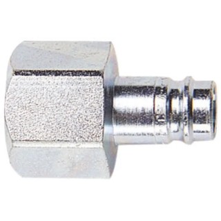 CEJN Steel Pneumatic Quick Connect Coupling, 3/8 Inch Female G Thread, Series 410, Zinc Plated, 16 Bar, 100°C 104105204