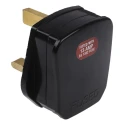 RS PRO UK Mains Plug Type G 13A 250V Clamp Thermoplastic Urea Formaldehyde Black 854-380