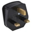 RS PRO UK Mains Plug Type G 13A 250V Clamp Thermoplastic Urea Formaldehyde Black 854-380