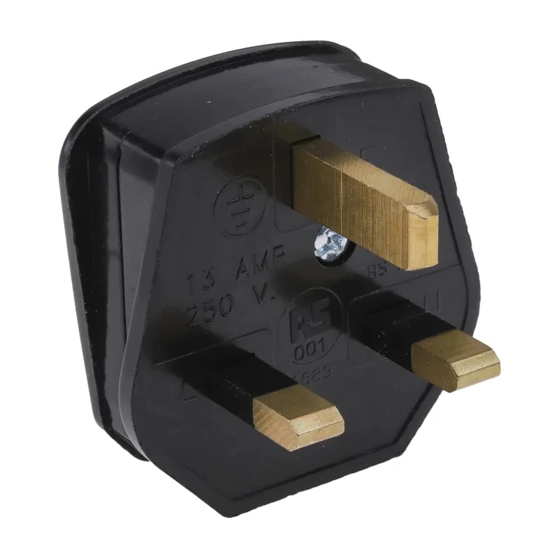 RS PRO UK Mains Plug Type G 13A 250V Clamp Thermoplastic Urea Formaldehyde Black 854-380