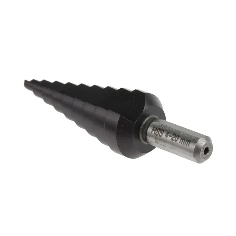 EXACT High Speed Steel Step Drill Bit 4 to 20 mm, Hex Shank, Titanium Aluminium Nitride Coated 4450067