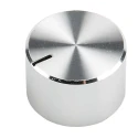 RS PRO Potentiometer Knob Aluminium Silver, 18 mm Diameter, 12 mm Height, for 6.4 mm Circular Shaft Grub Screw 499-933