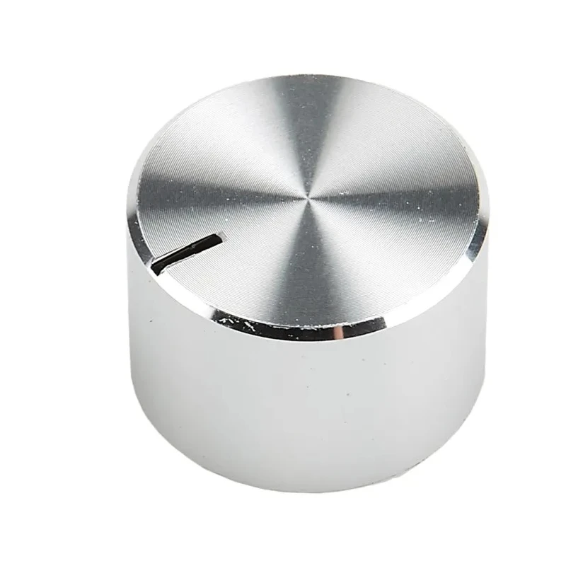 RS PRO Potentiometer Knob Aluminium Silver, 18 mm Diameter, 12 mm Height, for 6.4 mm Circular Shaft Grub Screw 499-933