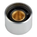 RS PRO Potentiometer Knob Aluminium Silver, 18 mm Diameter, 12 mm Height, for 6.4 mm Circular Shaft Grub Screw 499-933
