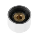 RS PRO Potentiometer Knob, Silver Aluminium, Grub Screw, 18 mm Diameter, 12 mm Height, 4 mm Shaft Circular 499-983