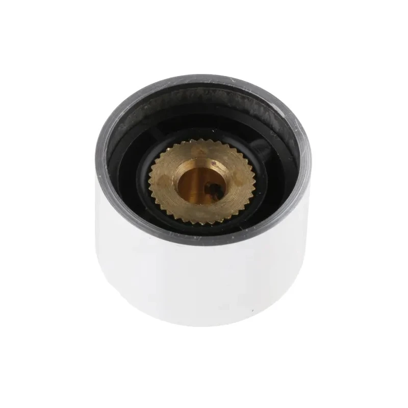 RS PRO Potentiometer Knob, Silver Aluminium, Grub Screw, 18 mm Diameter, 12 mm Height, 4 mm Shaft Circular 499-983