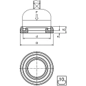 Bosch Rexroth Anti-Vibration Mount Damper, Polyurethane, Screw-Type, 52mm OD × 10mm Height 3842 521 817