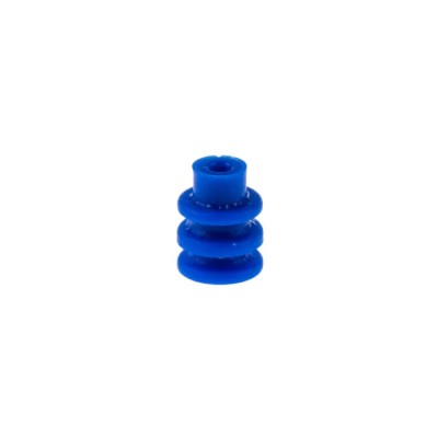 TE Connectivity Mini-Universal MATE-N-LOK Sealed Connector System Female Connector Seal, Crimp, Blue, 3A, 20–26AWG 794758-1