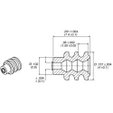 TE Connectivity Mini-Universal MATE-N-LOK Sealed Connector System Female Connector Seal, Crimp, Blue, 3A, 20–26AWG 794758-1