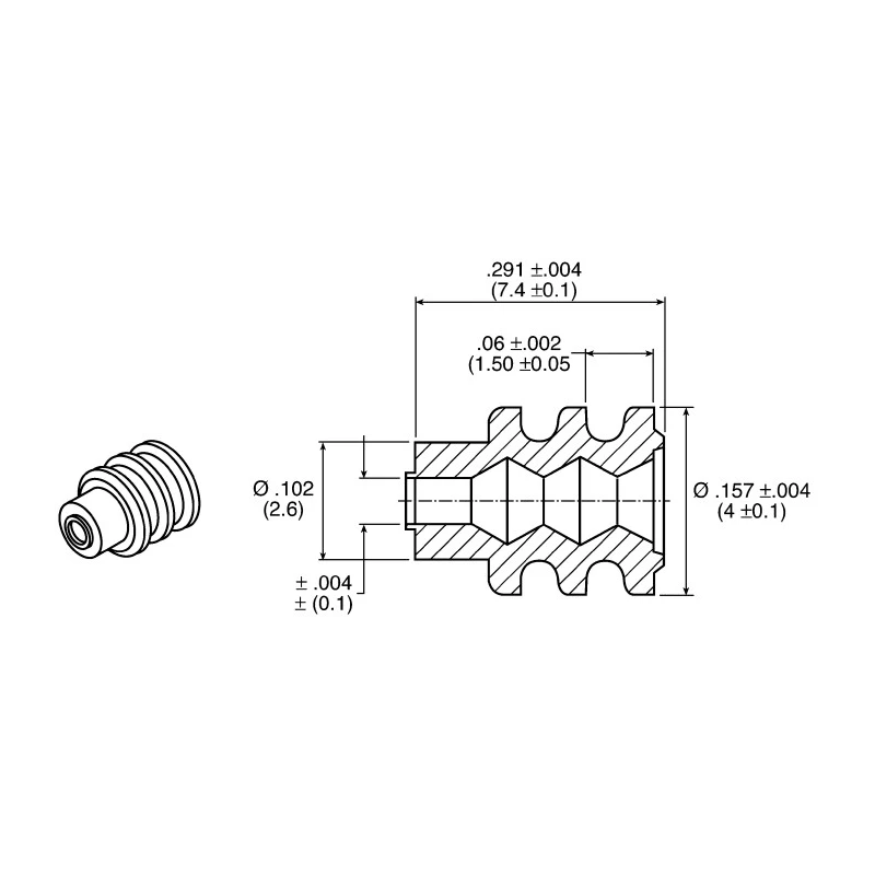 TE Connectivity Mini-Universal MATE-N-LOK Sealed Connector System Female Connector Seal, Crimp, Blue, 3A, 20–26AWG 794758-1