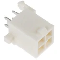 TE Connectivity Mini-Universal MATE-N-LOK Vertical PCB Pin Header, 4 Contacts, 4.14mm Pitch, 2 Row, Straight 1-770174-0