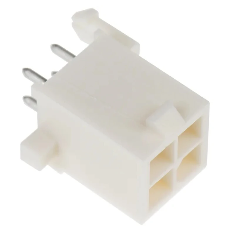 TE Connectivity Mini-Universal MATE-N-LOK Vertical PCB Pin Header, 4 Contacts, 4.14mm Pitch, 2 Row, Straight 1-770174-0