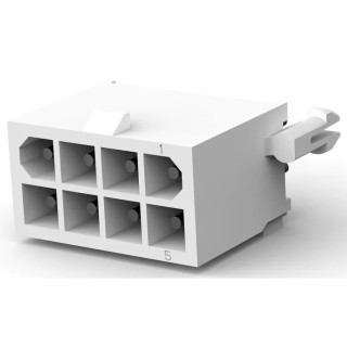TE Connectivity Mini-Universal MATE-N-LOK PCB Header 8 Contacts 4.14 mm Pitch 2 Row Straight Through Hole 600V 1-794065-0