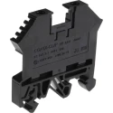 RS PRO DIN Rail Terminal Block, Black, 0.2–4 mm², 1-Level, Screw, 800V, 32A 501-645