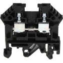 RS PRO DIN Rail Terminal Block, Black, 0.2–4 mm², 1-Level, Screw, 800V, 32A 501-645