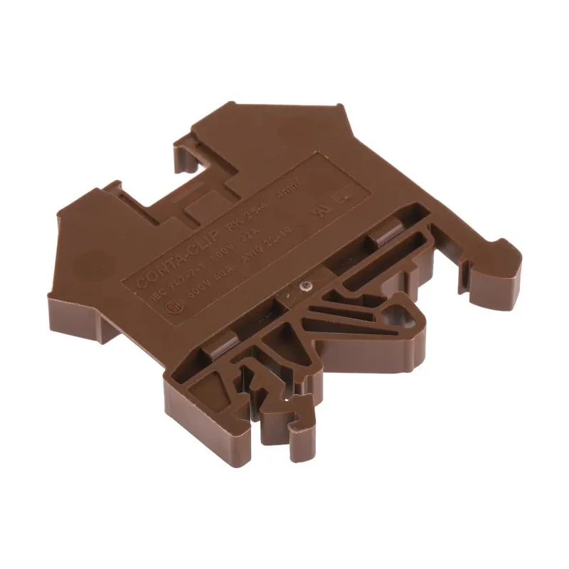 RS PRO DIN Rail Terminal Block Brown, 0.2–4 mm², 800V, Single Level 501-720
