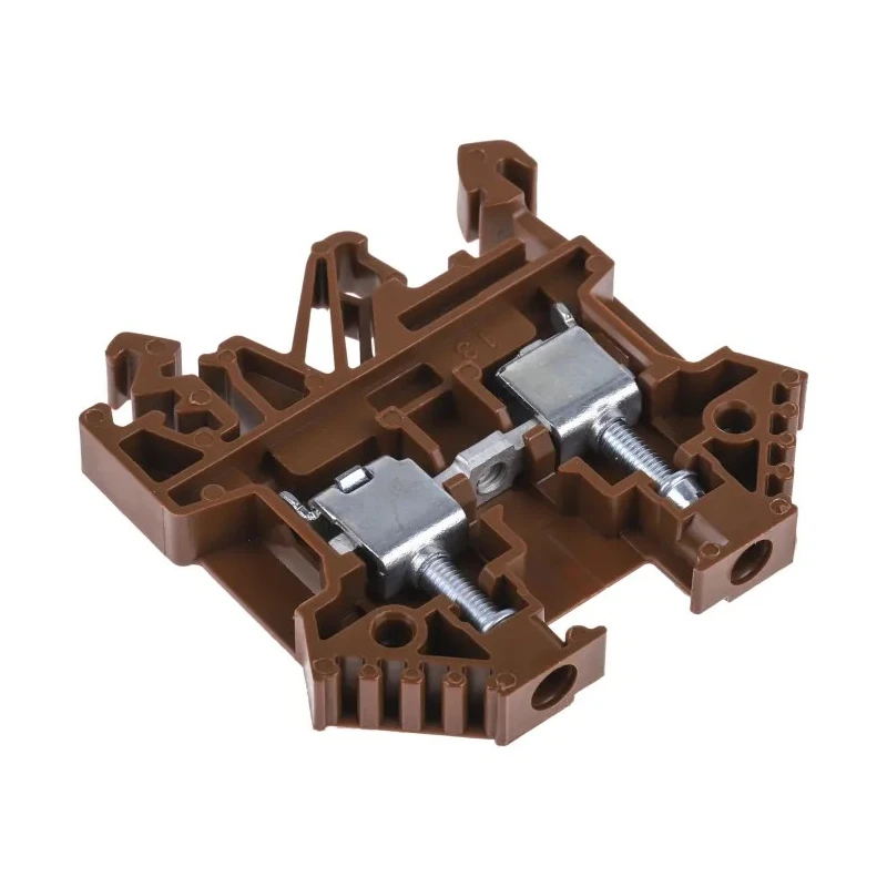 RS PRO DIN Rail Terminal Block Brown, 0.2–4 mm², 800V, Single Level 501-720