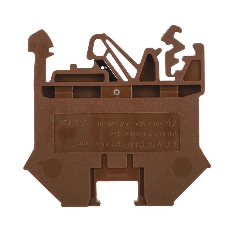 RS PRO DIN Rail Terminal Block Brown, 0.2–4 mm², 800V, Single Level 501-720