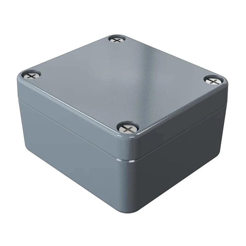 Rose Aluminium Standard Series Die Cast Aluminium Enclosure 64 mm Height, 58 mm Width, Grey Lid, IP66, IK09 01060603