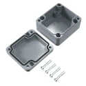 Rose Aluminium Standard Series Die Cast Aluminium Enclosure 64 mm Height, 58 mm Width, Grey Lid, IP66, IK09 01060603