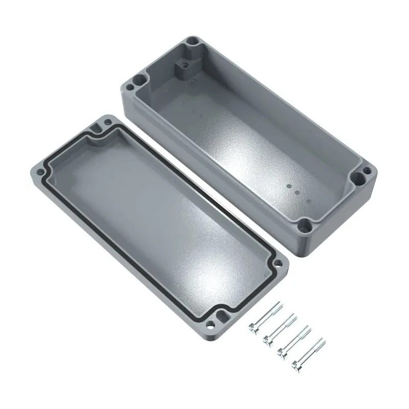 Rose Aluminium Standard Series Die Cast Aluminium Enclosure, IP66, IK09, Grey Lid, 150x64x34mm 01061503