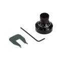 Vishay Potentiometer Knob, 7.2 mm Diameter, Black, Aluminium, Circular Dial, For 6.35 mm Shaft, 20.3 mm Height 502-174