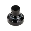 Vishay Potentiometer Knob, 7.2 mm Diameter, Black, Aluminium, Circular Dial, For 6.35 mm Shaft, 20.3 mm Height 502-174
