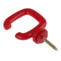 RS PRO Red Barrier & Stanchion Hook Polypropylene 5mm, Plate Mount, Wall Chain Fitting 503-720