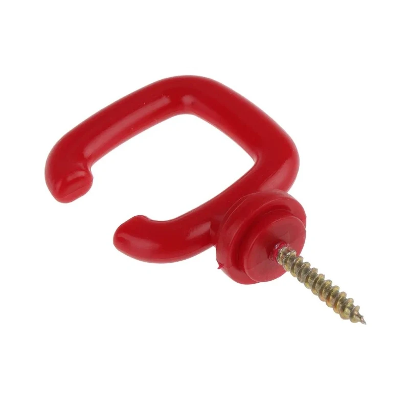 RS PRO Red Barrier & Stanchion Hook Polypropylene 5mm, Plate Mount, Wall Chain Fitting 503-720