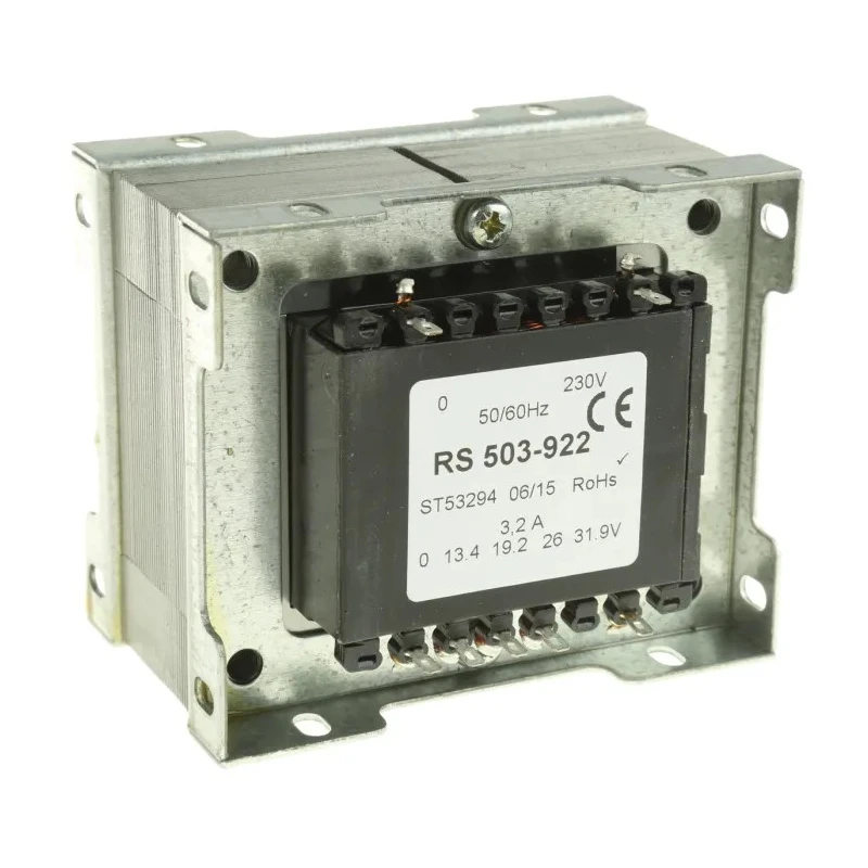 RS PRO Chassis Mount Transformer 1 Output, 240 VA, 230V AC Primary, 4.5–31.9V AC Secondary, Multi-Tapped 503-922