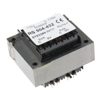 RS PRO PCB Transformer 24 V AC 2 Outputs Through Hole Mount, 12 VA, Model 504-432