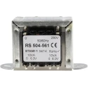 RS PRO 2 Output 20 VA Chassis Mount Transformer, 230V AC Primary, 6.3V AC Secondary, Clamp Mount, 504-561