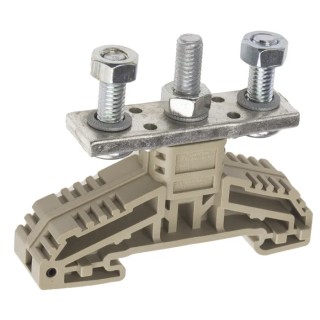 RS PRO HSK Series Stud Terminal, Beige, 1-Level, Bolt Termination, 1 kV, 125 A 501-982