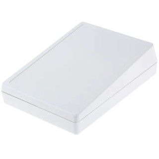 OKW DeskCase 138 Series White ABS Desktop Enclosure Sloped Front 190mm x 138mm x 54mm IP40 A0514007