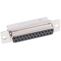 Harting D-Sub 25 Way Straight Cable D-Sub Connector with Flange Female 1000V Crimp Metal Shell 09670254701