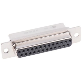 Harting D-Sub 25 Way Straight Cable D-Sub Connector with Flange Female 1000V Crimp Metal Shell 09670254701