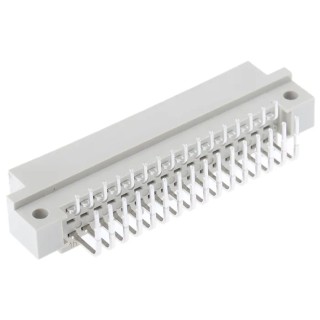 HARTING DIN 41612 32 Way 2.54 mm Pitch Through Hole Connector, Type C/2, Solder Class C2, 2 Row Male Right Angle 09231326921