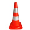 RS PRO Orange and White Traffic Cone, 500 mm, Polypropylene, Reflective, 503-754