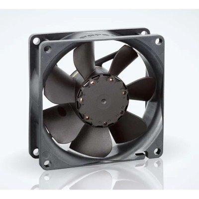 ebm-papst Axial Fan 24V DC, 69 m³/h, 2W, IP20, 80x80x25mm, Ball Bearing 