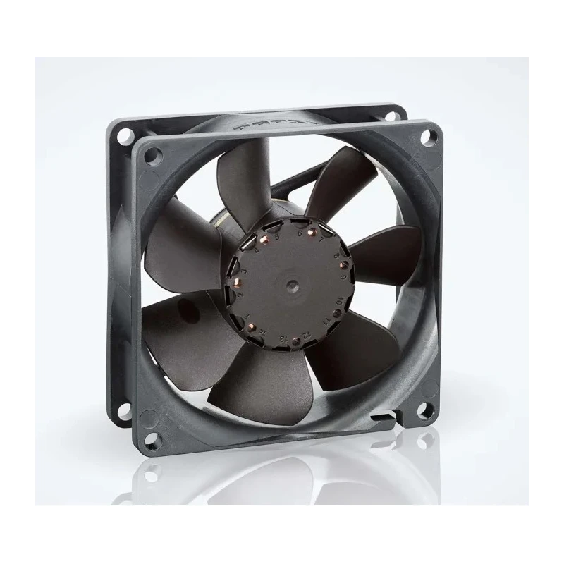 ebm-papst Axial Fan 24V DC, 69 m³/h, 2W, IP20, 80x80x25mm, Ball Bearing 