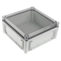 Fibox Flanged EK Series Polycarbonate Enclosure Grey Transparent Lid IP67 IP66 IK08 130x280x280mm 