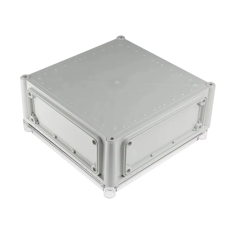 Fibox Flanged EK Series Polycarbonate Enclosure Grey Transparent Lid IP67 IP66 IK08 130x280x280mm 