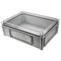 Fibox Flanged EK Series Polycarbonate Enclosure Grey Transparent Lid IP66, IP67, IK08 380x280x130 mm 
