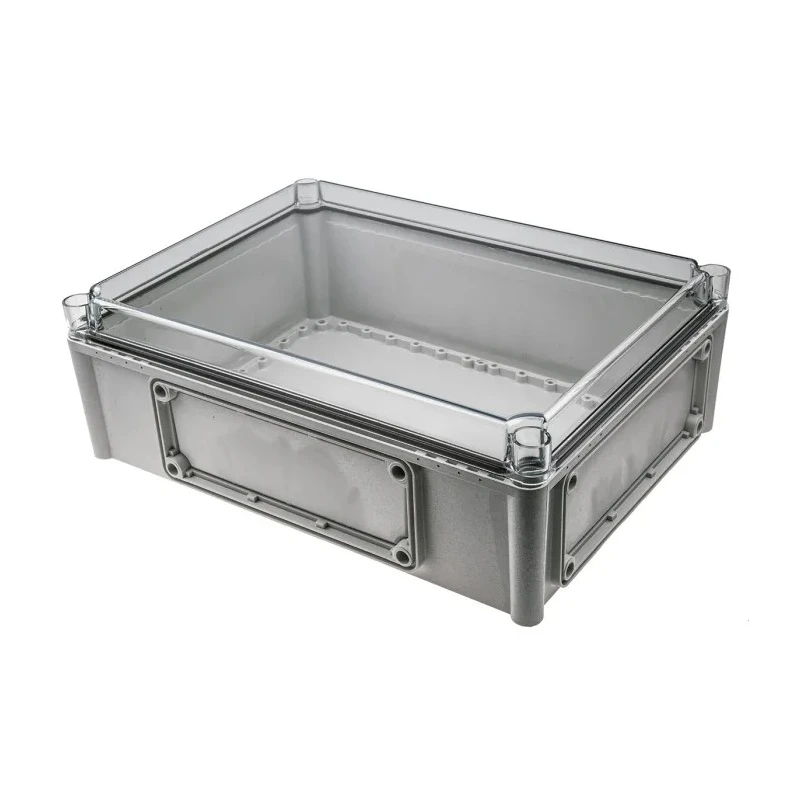 Fibox Flanged EK Series Polycarbonate Enclosure Grey Transparent Lid IP66, IP67, IK08 380x280x130 mm 