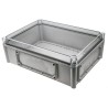 Fibox Flanged EK Series Polycarbonate Enclosure Grey Transparent Lid IP66, IP67, IK08 380x280x130 mm