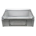 Fibox Flanged EK Series Polycarbonate Enclosure Grey Transparent Lid IP66, IP67, IK08 380x280x130 mm 